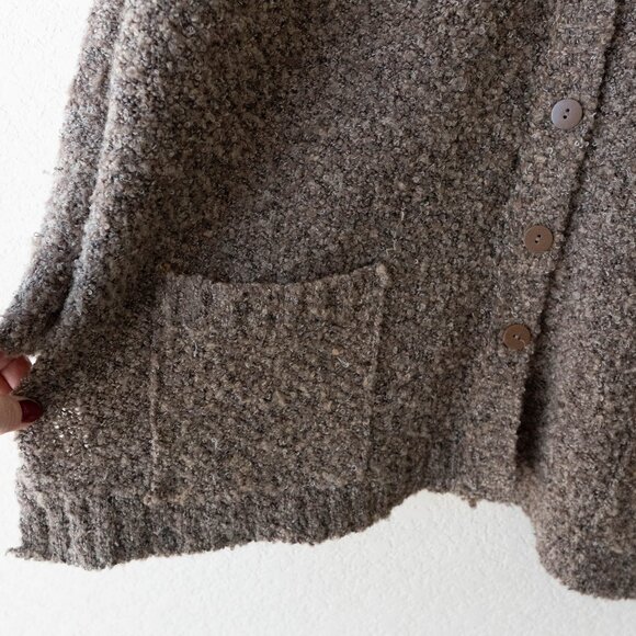 Vintage Victoria Jones Size 2X Wool Blend Marled Cardigan Sweater with Pockets - Picture 5 of 8